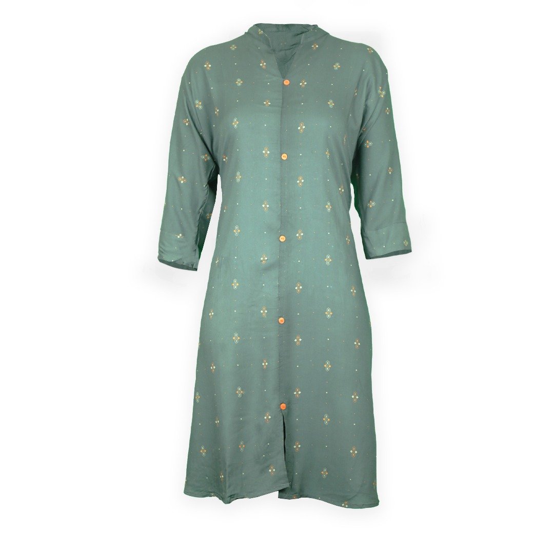 Womens Dark Bottel Green Kurtas #Siragu99store