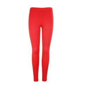 Red Full Length Leggings Womens Siragu99store