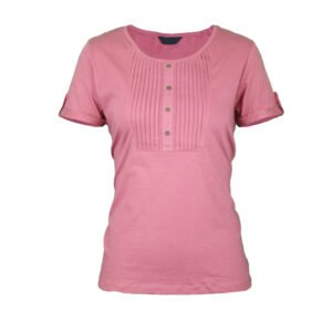 Womens Button Type Solid Round Neck T-Shirts Siargu99store