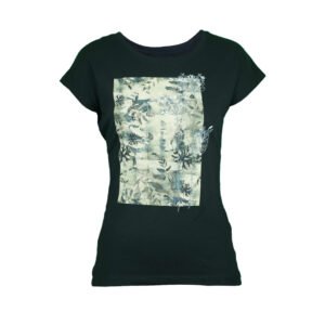 Womens Black Floral T-Shirts Siragu99store