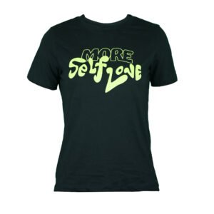 Womens Slogan Print black T-Shirts Siragu99store