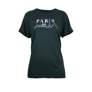 Black Paris Printed Womens T-Shirts Siargu99store