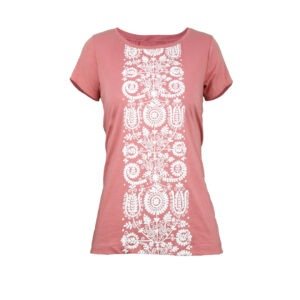 Womens Pink Floral Design T-Shirts Siragu99store